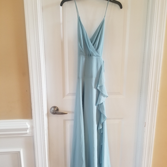 ASTR the label Sleeveless Surplice V-Neck Holland Ruffled maxi dress size XS - Picture 3 of 7